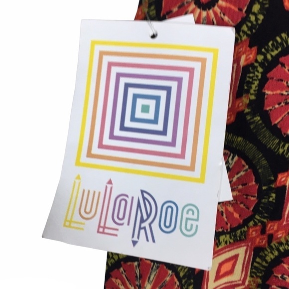 LULAROE Azure Skirt Knee Length Southwestern Windmill Flowy Stretchy Size XS NWT - Picture 8 of 13